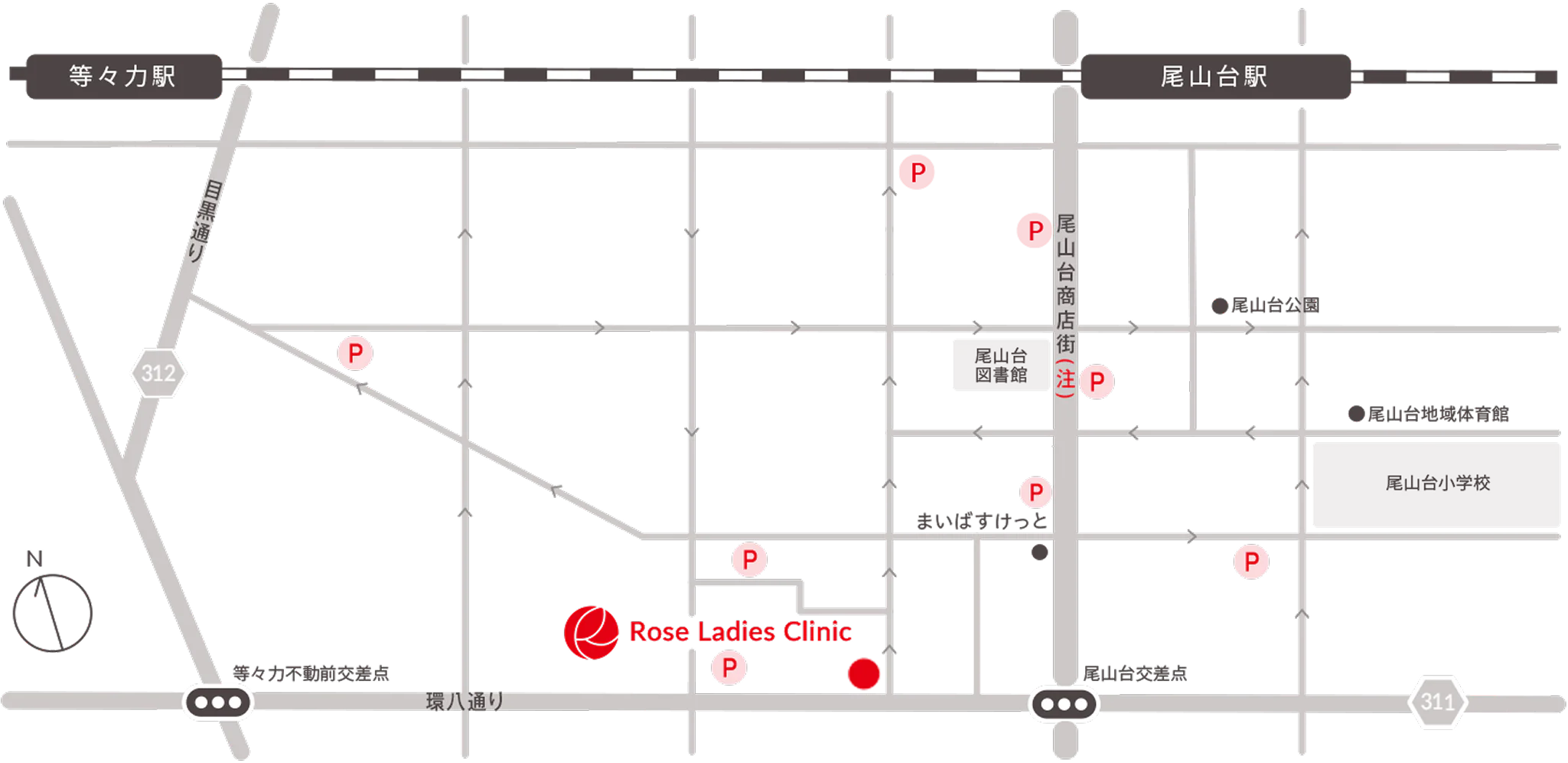 クリニック周辺地図